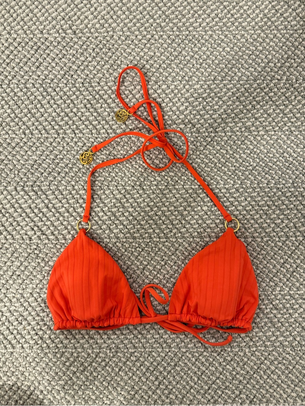 Red-Orange Bikini Top
